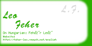 leo feher business card